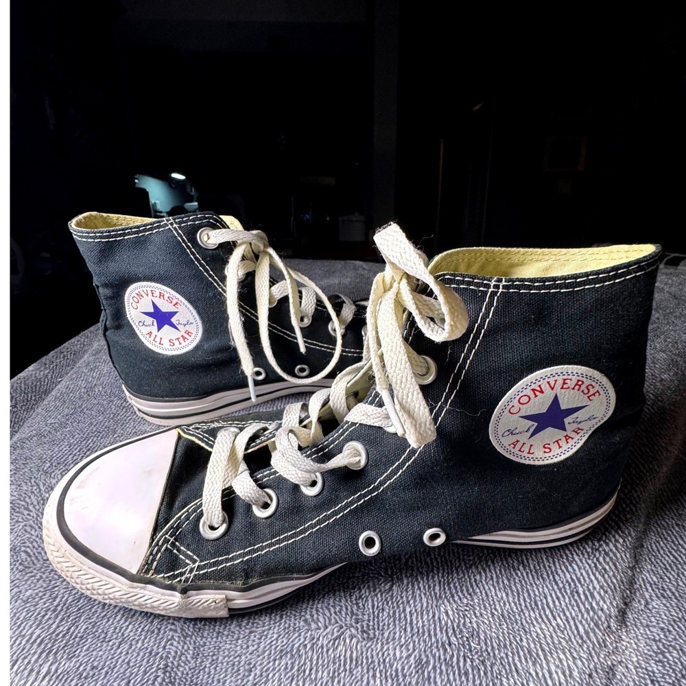 Converse Chuck Taylor All Star High Top Black Canvas Sneakers W9160 Womens 8
